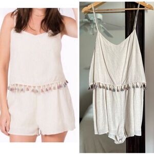 NWT Paper Crane Colorful Fringe Romper